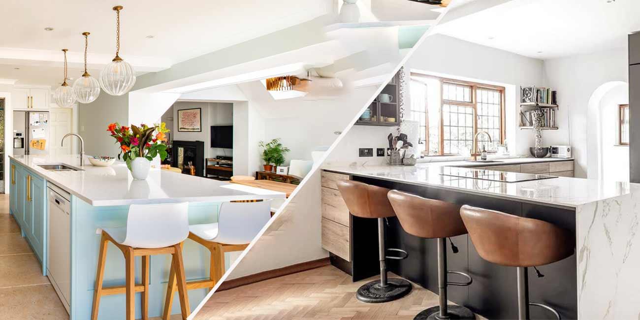 مقایسه و تفاوت بین جزیره و شبه جزیره(اپن) آشپزخانه+ جزئیات