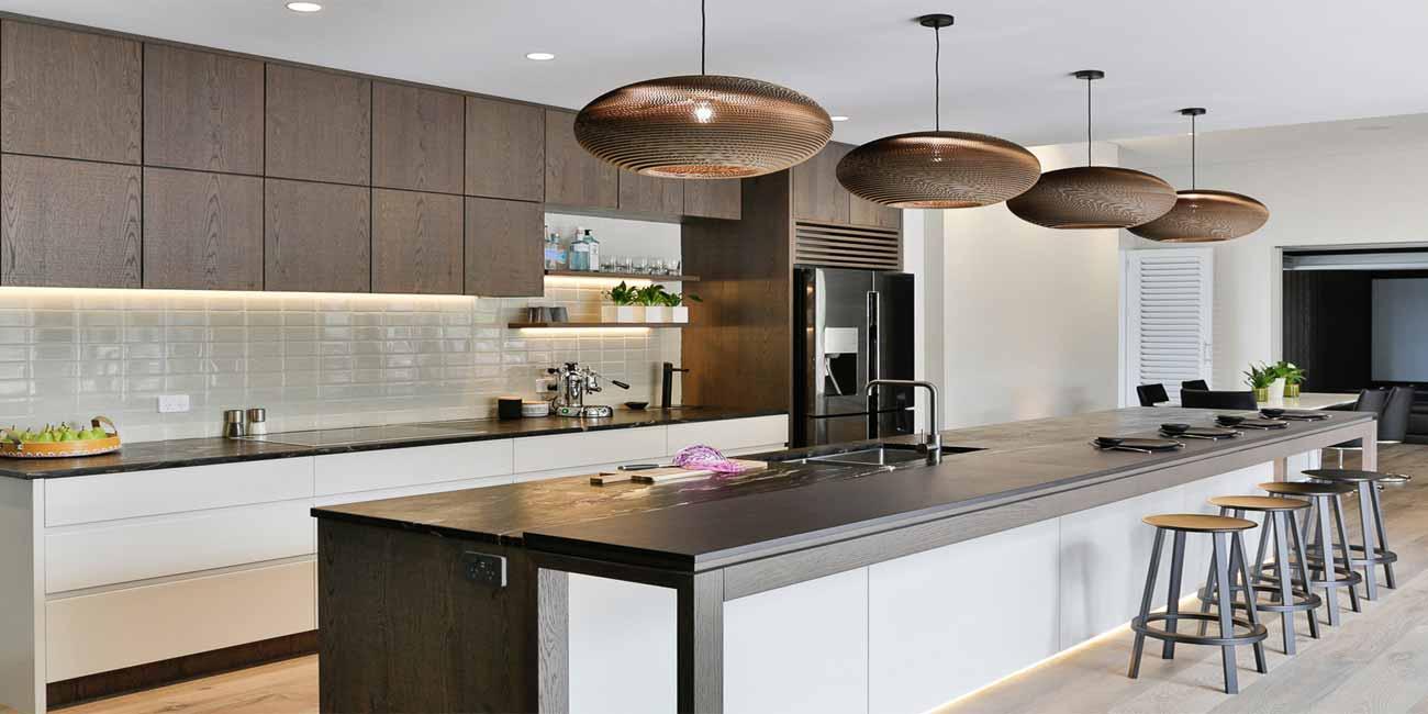 5 نوع نورپردازی اصلی برای جزیره آشپزخانه+تصاویر و جزئیات