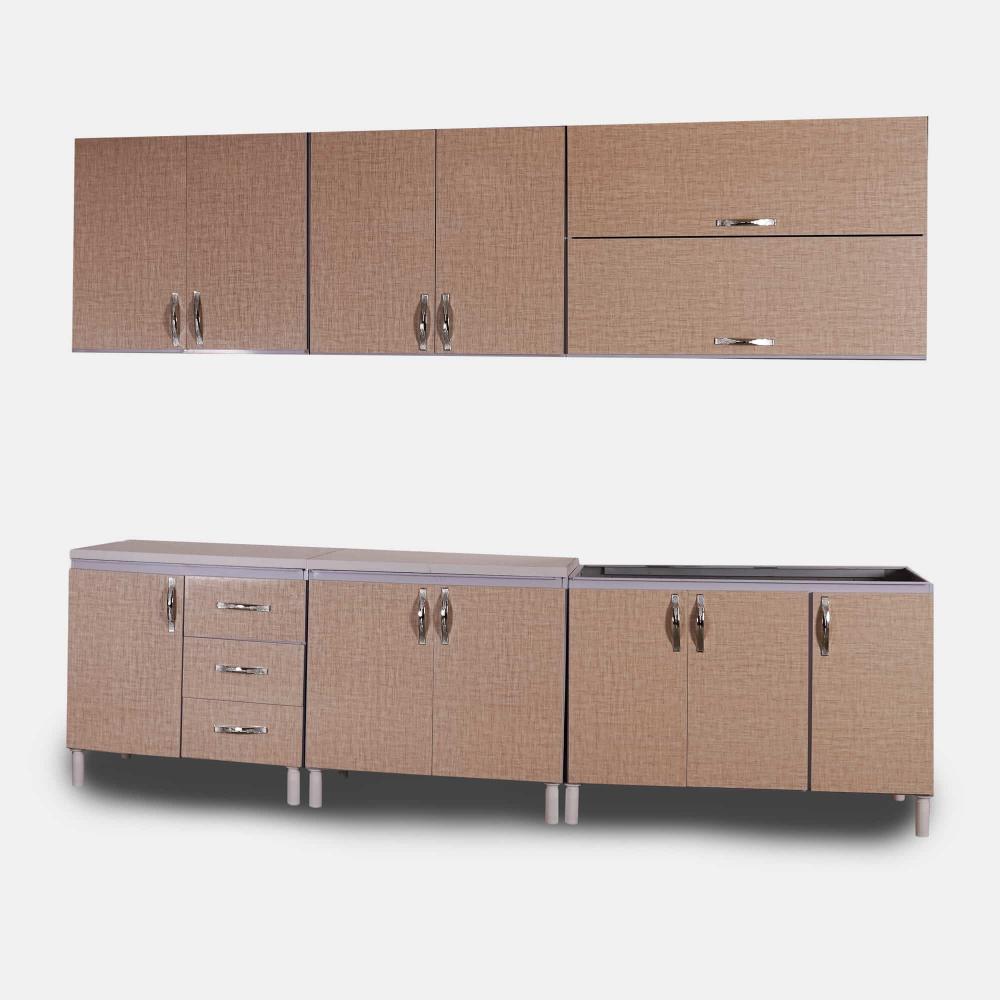 سرویس کامل بدنه فلزی درب MDF رنگ کرم شاین