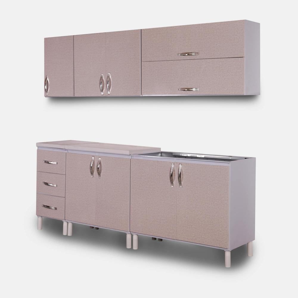 کابینت بدنه فلز درب MDF سنگی