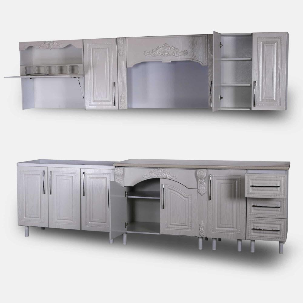 کابینت آشپزخانه آماده ممبران رنگ سفید صدفی