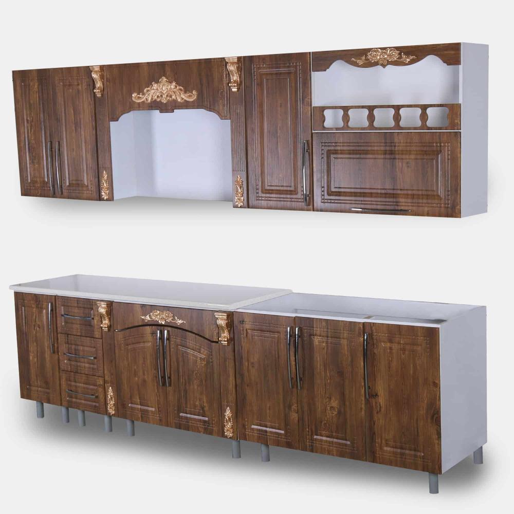 کابینت آشپزخانه ممبران قهوه ای طلایی