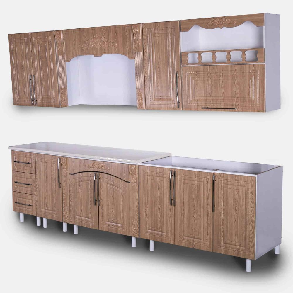 کابینت اماده وکیوم 6 متری قهوه ای روشن