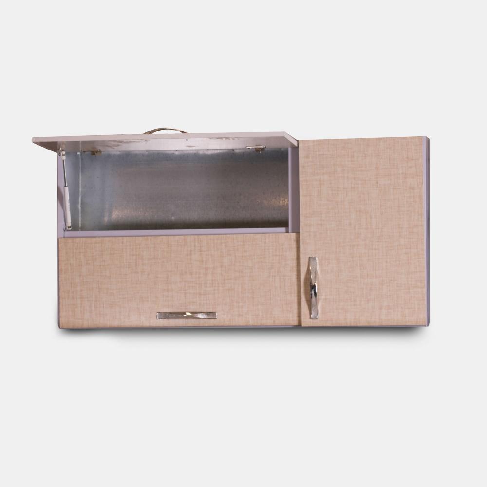 آبچکان کابینت فلزی درب چوبی 120 سانت رنگ کرم کتان