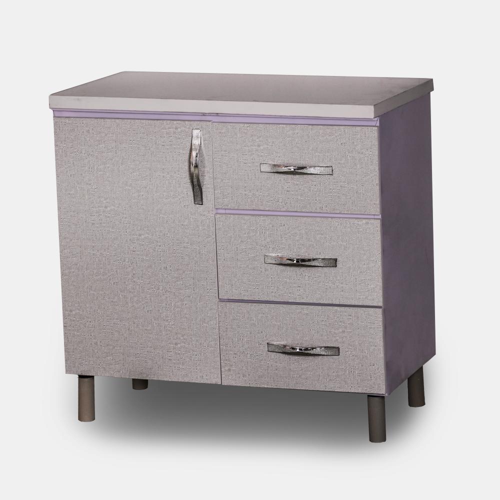  کابینت فلزی درب چوبی پیش ساخته زمینی